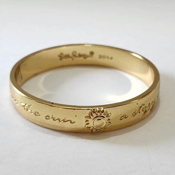 Lily pulitzer Gold Tone Sun Bangle Bracelet - Picture 4 of 5